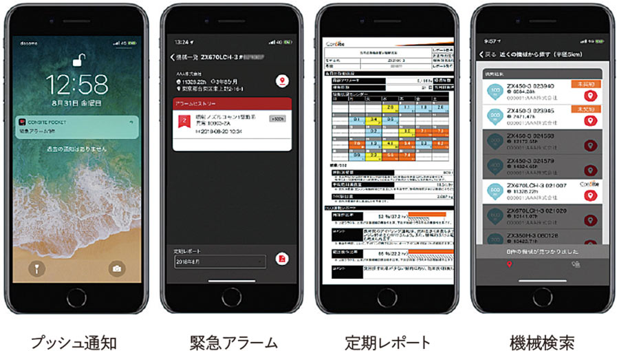 自社開発の顧客向けスマホアプリ「ConSite Pocket」