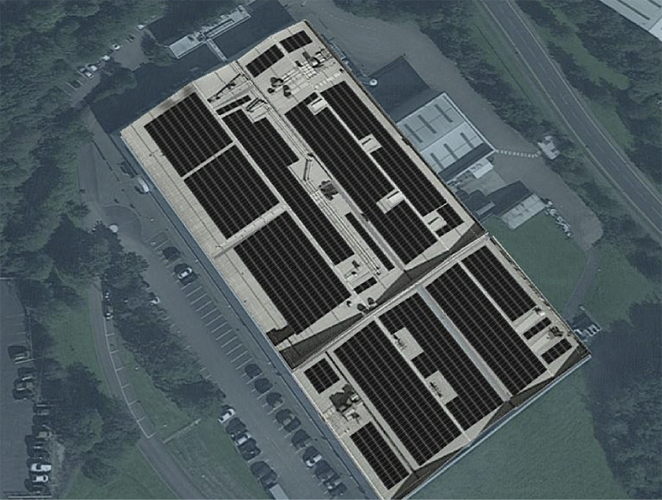 図3│Bolton工場導入予定の太陽光発電システム完成予想図